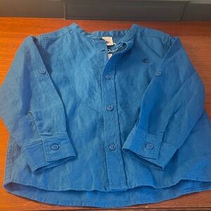 NWT Petit Bateau Toddler Linen Shirt